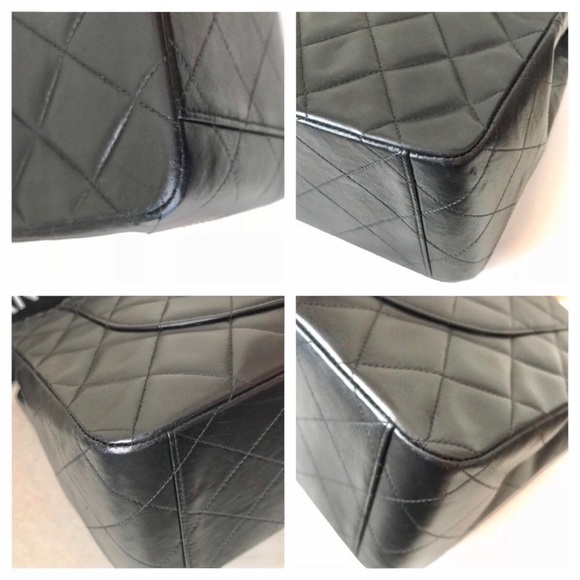 CHANEL Maxi XL Black Lambskin Single Flap 2.55 Bag - Picture 5 of 10